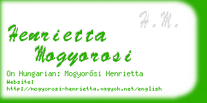 henrietta mogyorosi business card
